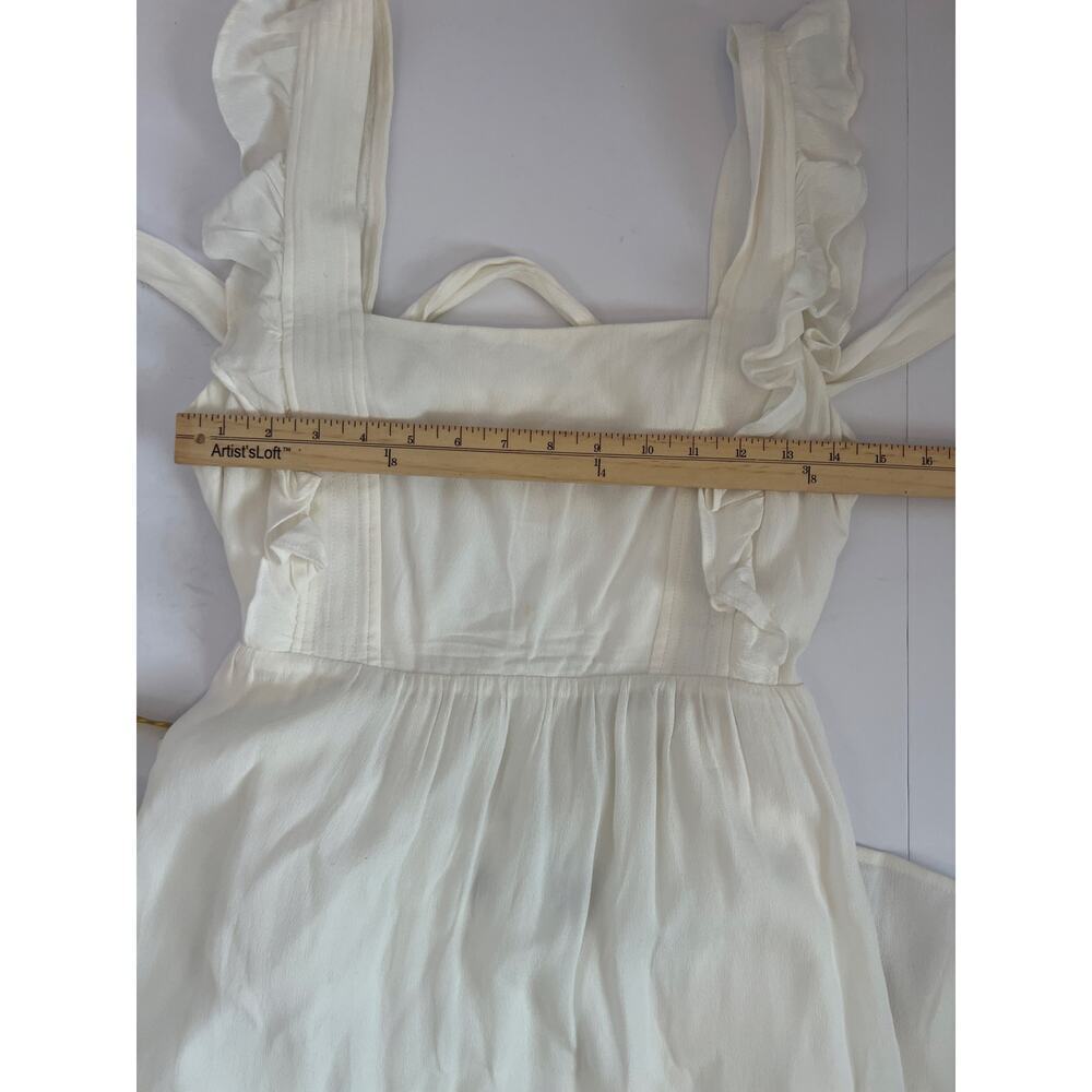 Lulu’s Womens Breezy Sunset Tie Back Ruffled Maxi Dress Size Medium - Picture 11 of 13